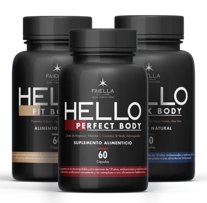 Productos Hello Perfect Body, Hello Detox Body y Hello Fit Body