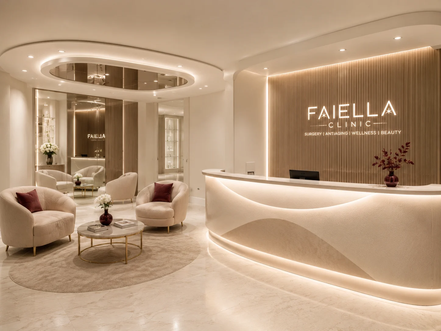 Recepción de Faiella Clinic en Santiago de Chile